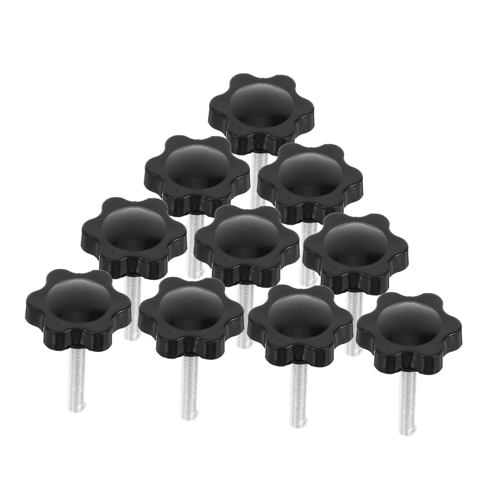 KALLORY 10pcs Shaped Grip Knobs for Machinery and Woodworking Tools Hand Tightening Screw Handles for Reliable Assembly and Maintenance