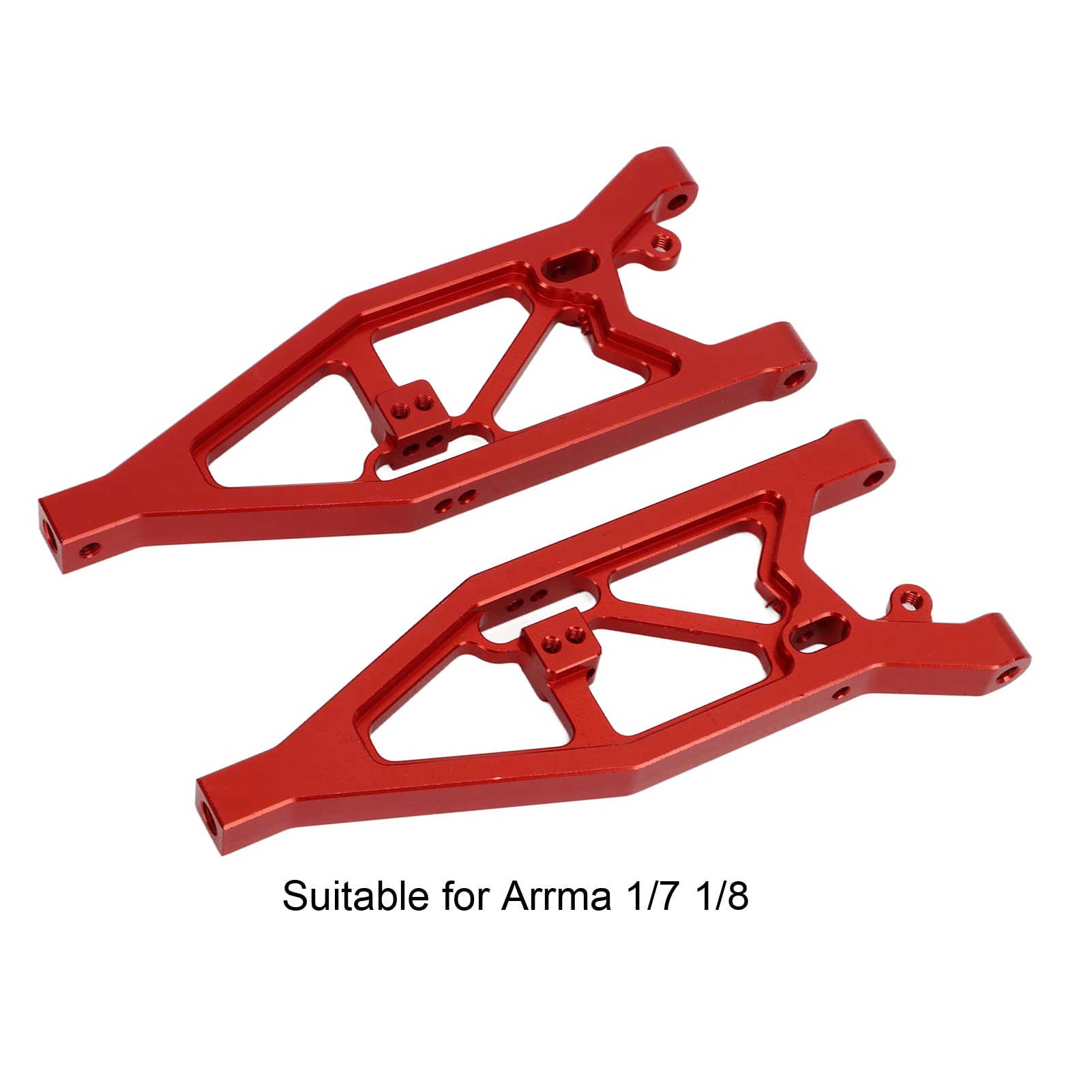 Przednie górne ramię wahadłowe samochodu RC Części zamienne ze stopu aluminium do samochodów 1/7 1/8 zdalnie sterowanych Wysoka wytrzymałość Trwałe ramię zawieszenia Bezpośrednie (Czerwony)