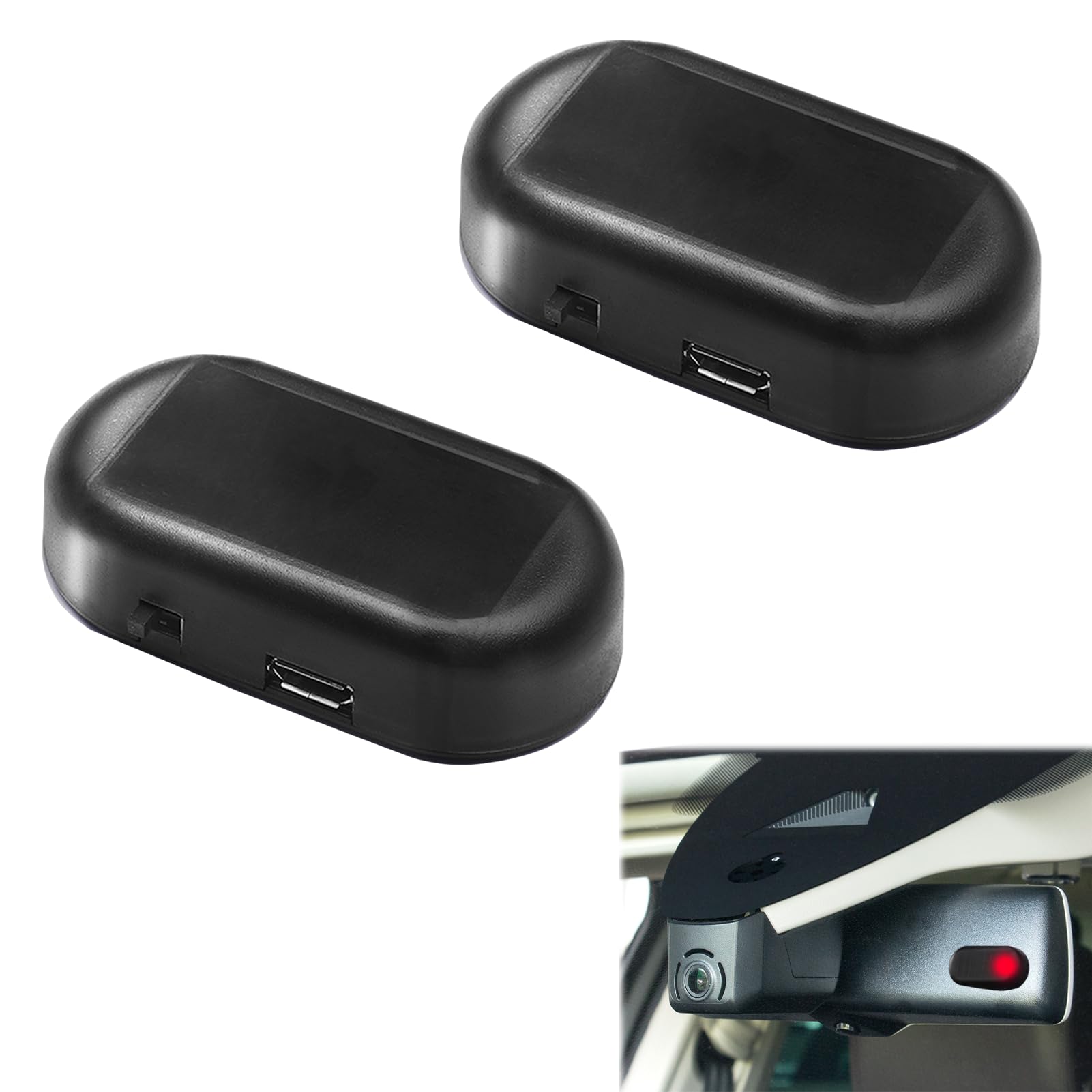 Sistema de alarma de coche con sistema de alarma solar de 2 unidades, herramienta de interferencia molecular electromagnética, luz antirrobo, para sistema de seguridad