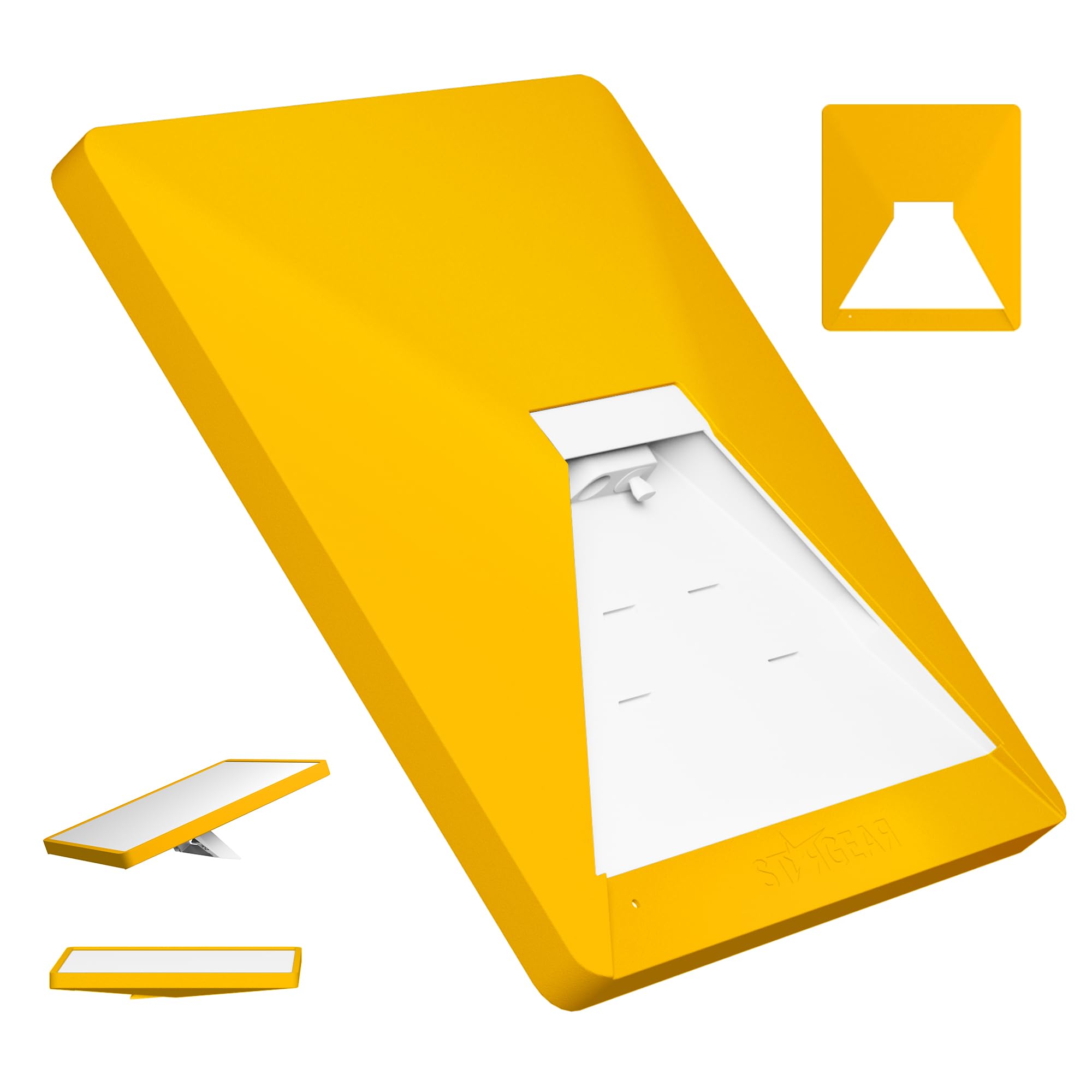Starlink Mini Case, Starlink Mini Protective Cover Liquid Silicone Case for Starlink Satellite Dish, Accessories for Starlinks Portable Protective Cover with Black Sticker, Safety Yellow
