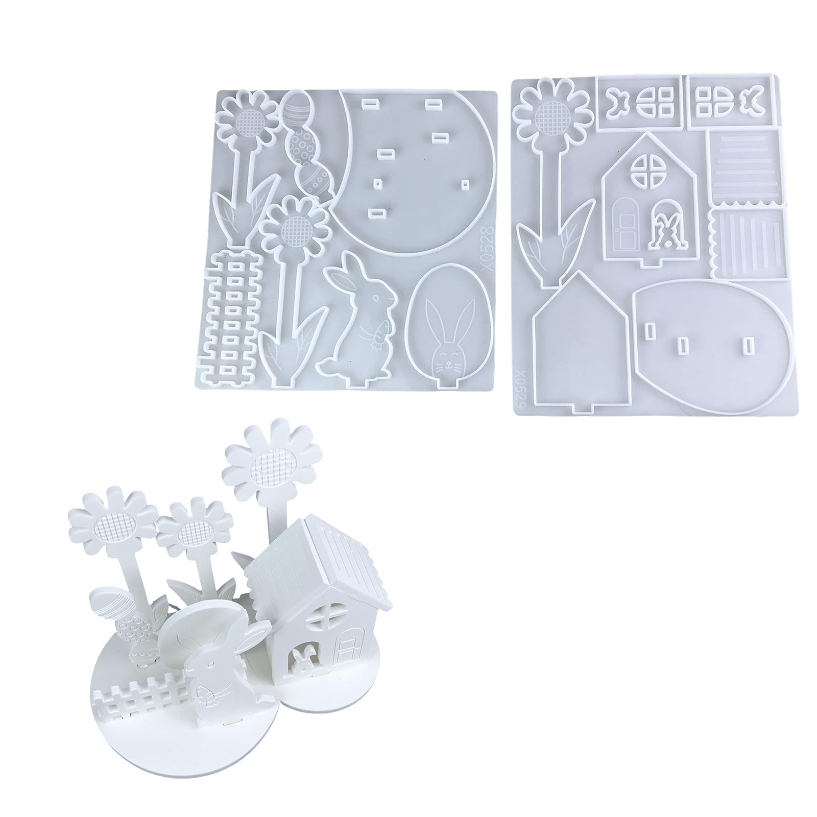 Moule en silicone tournesol lapin pour décoration DIY