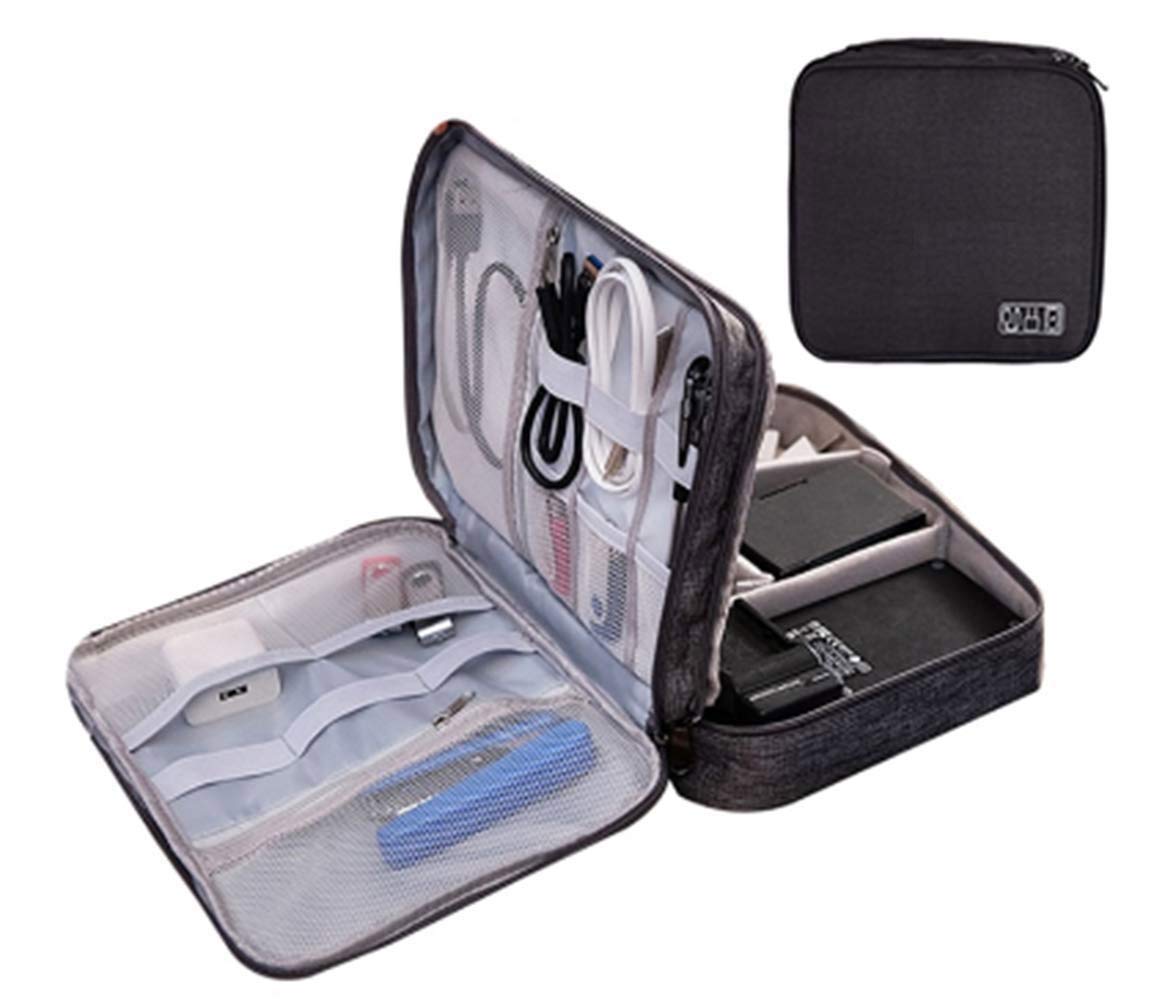 R Runilex Gadget Organizer Case - Double Layer Portable Travel Gadget Pouch Electronic Accessories Organizer Bag for All Gadgets, Hard Disk, Power Bank, USB Cables, Power Adapters (Black) (B09D41F4NZ) Amazon Price History, Amazon Price Tracker