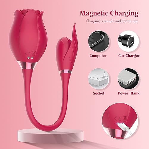 Miniatura 5 de Juguete vibrador de rosa con punto G de clítoris con vibración, juguete de rosa para mujer, estimulador anal vaginal, masajeador de huevos de
