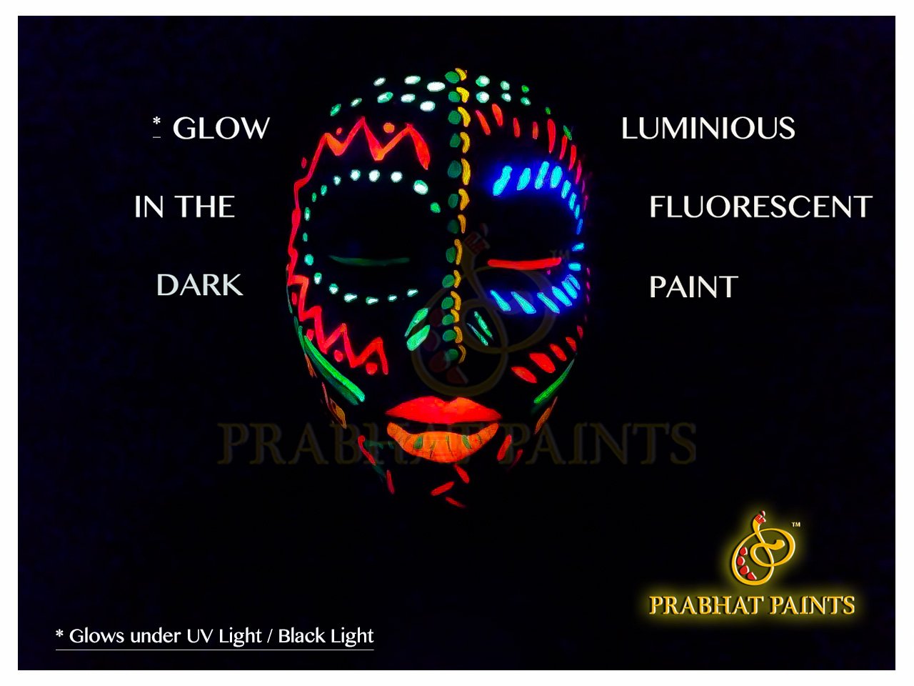 Water Based Fluorescent Paint (500 g, Matt Pink,Glows only Under UV Tube Light or UV Bulb)