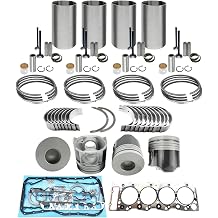 4HE1 Overhaul Rebuild Kit for Isuzu Engine 4HE1 4HE1T Truck ELF NQR NPR NPR-HD 1998-2004 Bearings Size+0.5MM,12 Valves