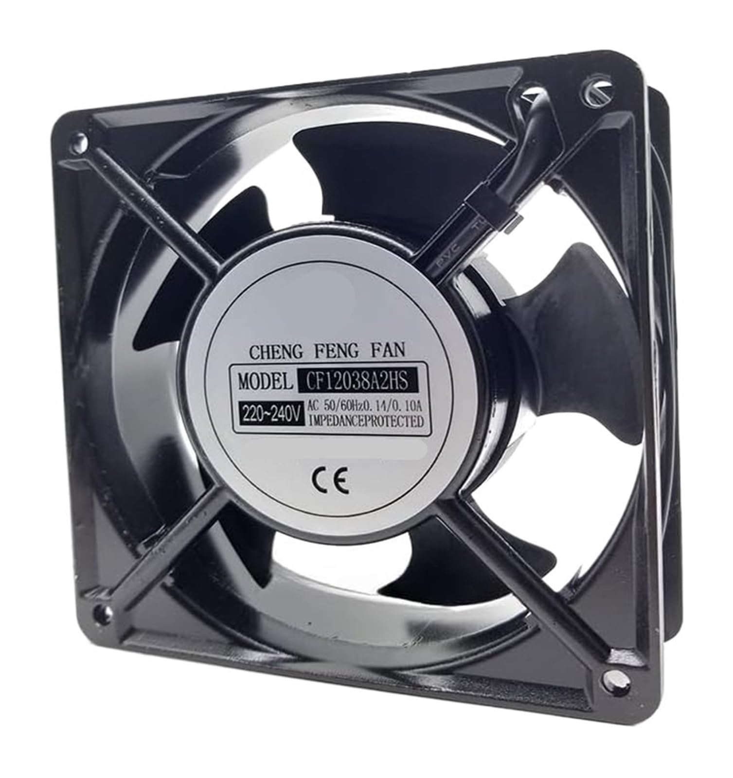 YMUGUEGH CF12038A2HS AC 220V-240V 0.14A/0.1A 50/60HZ 12038 12cm 120 * 120 * 38mm 2 Wires Cooling Fan