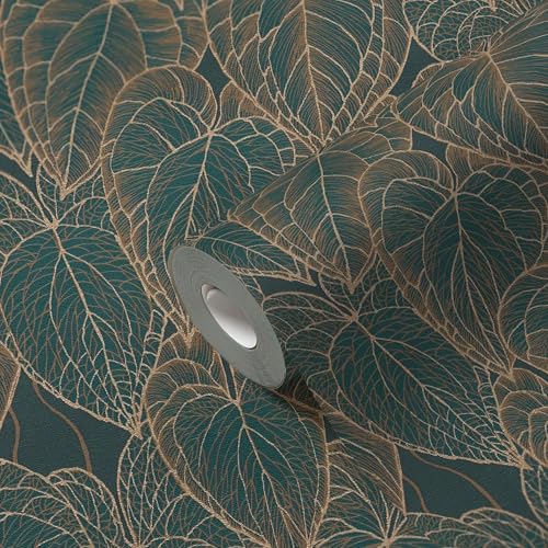 Livingwalls Daniel Hechter Non-Woven Wallpaper with Metallic Design in Brown, Green, Gold, Metallic - Image 4