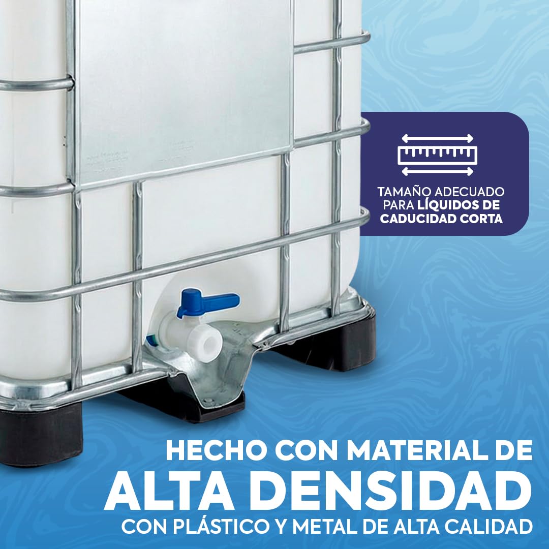 Contenedor depósito de 1000 litros IBC-GRG con palet de plástico