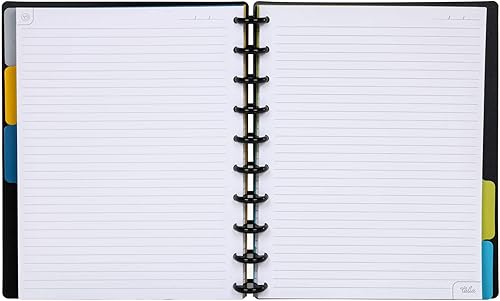 Vista 166 de Talia - Agenda personalizable con aros, (Fireworks Deep Lake, con discos Deep Lake, tamaño mediano (7.5 x 9.75 pulgadas).