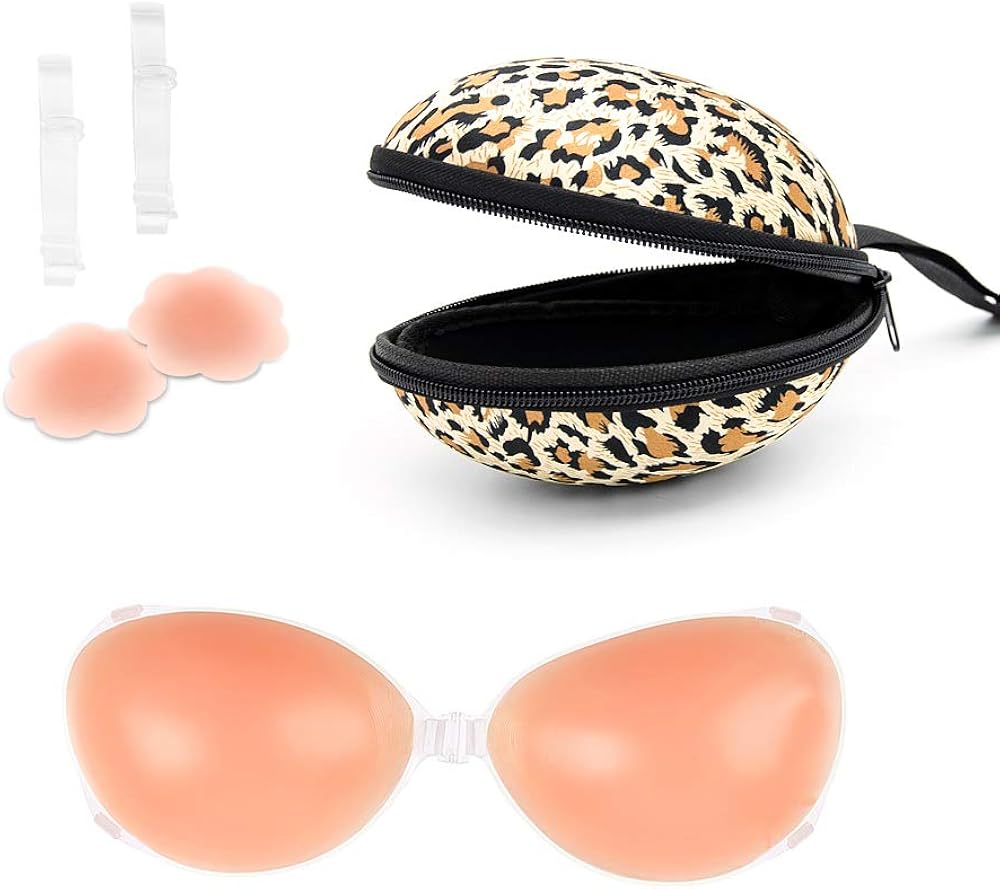 Veroyi Adhesive Silicone Bra, Invisible Strapless Push up Bra, Free