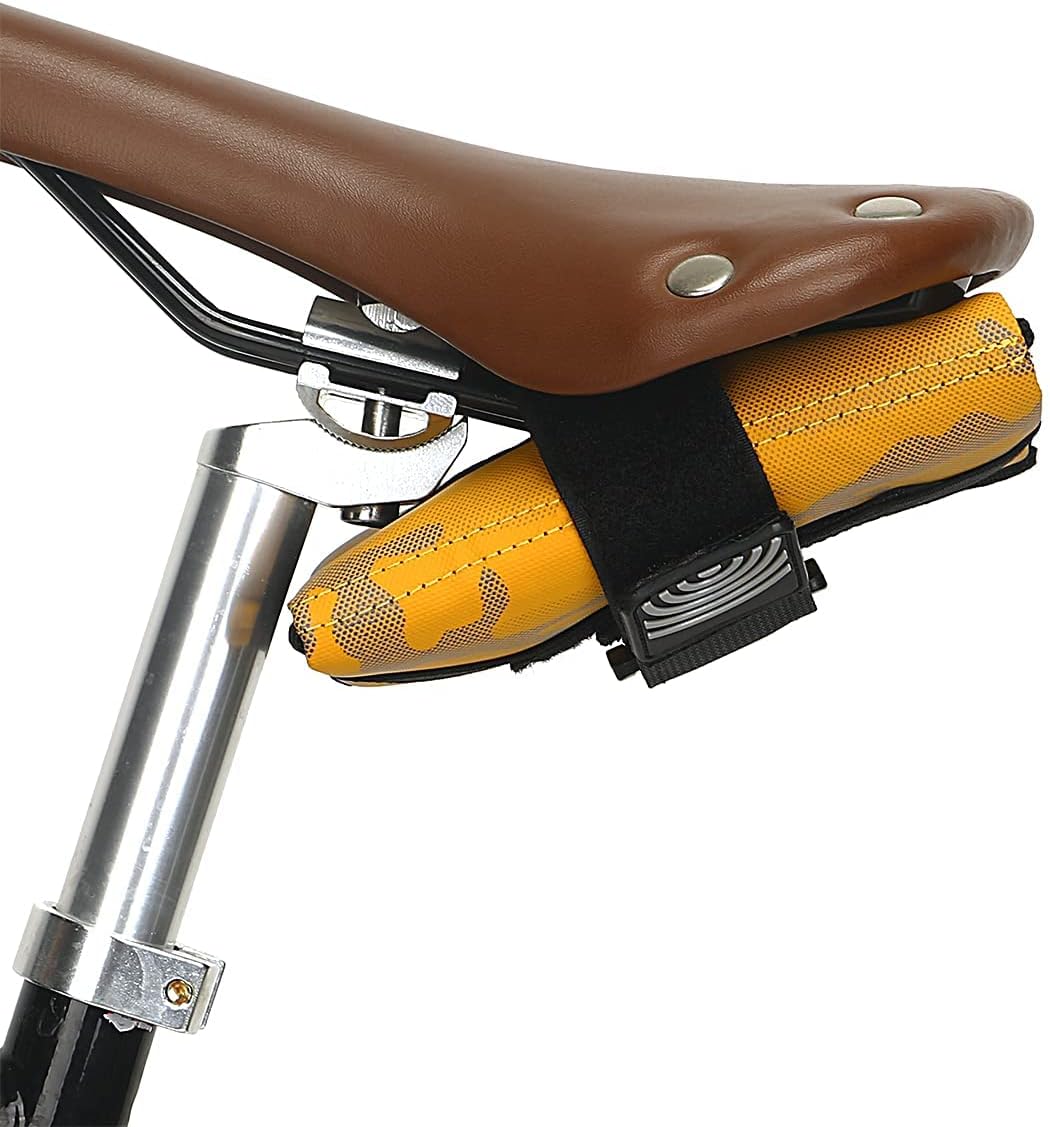 Bike Tool Kit - Under Seat Pouch, Frame Bag, Mountain & Road Bicycle Multi-purpose Portable Accessorise Bag - Professional Cycling Tools (Yellow)