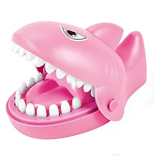 Shark Game with Teeth Shark Dentist Game Shark Biting Finger Game Shark with Teeth Toy Game Shark Biting Game Shark Game with Tooth (Pink Shark)