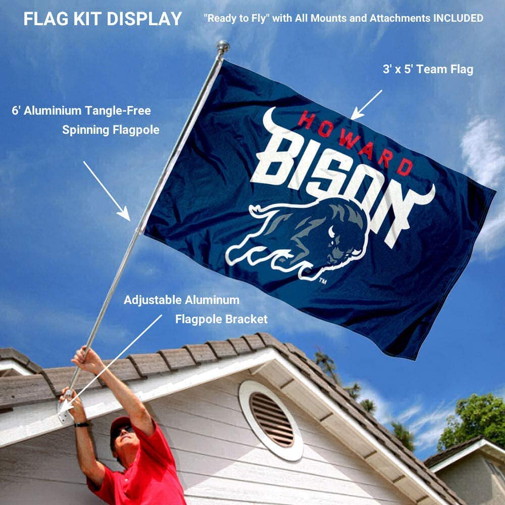 NCAA Howard Bison Flag 3x5 ft Polyester Banner