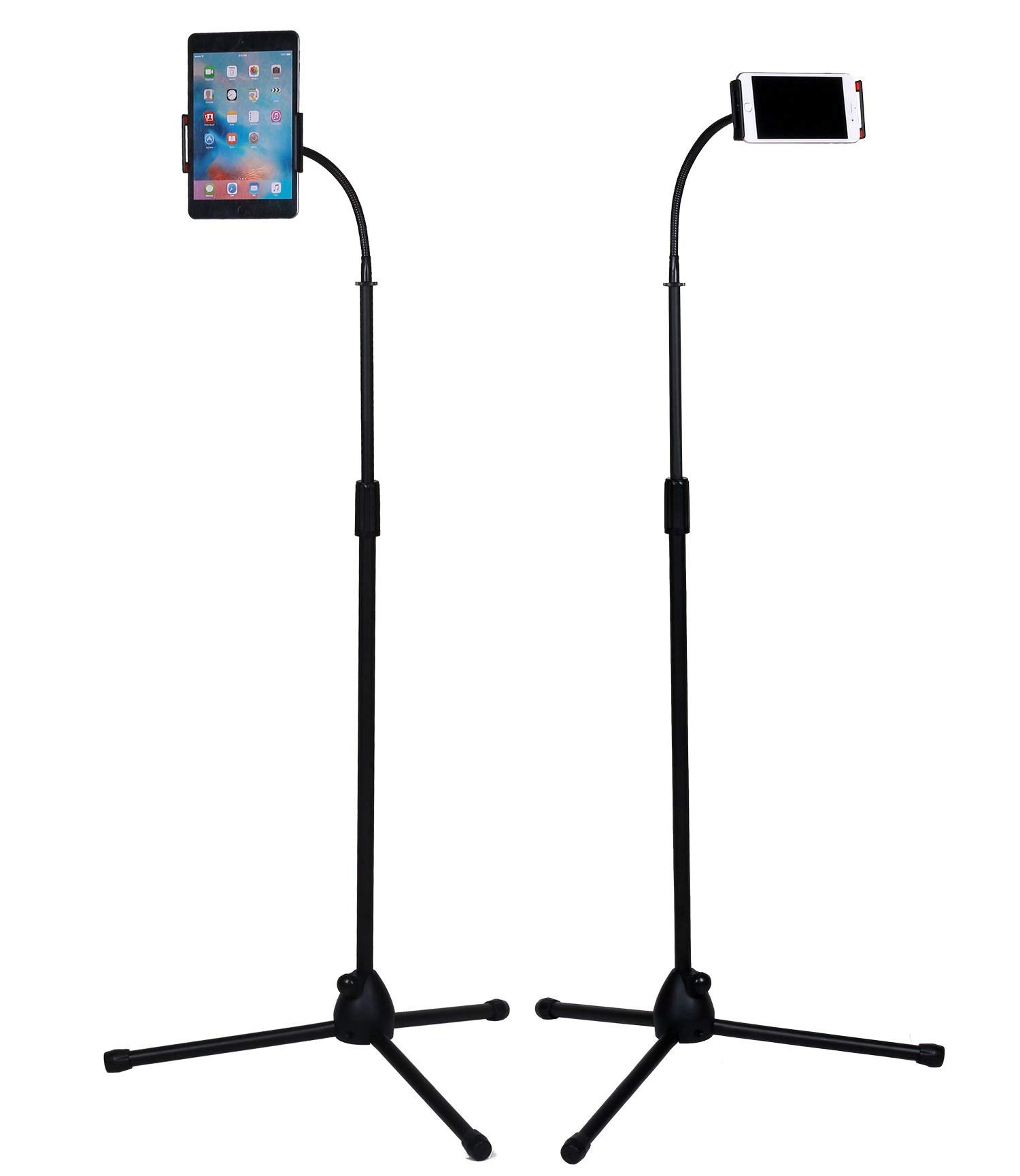 Kaforise Retractable Adjustable Cell Phone Tripod Stand Holder, Smartphone Holder Mount,360 Degree Rotatable Telescopic Tripod (Flat Chuck)