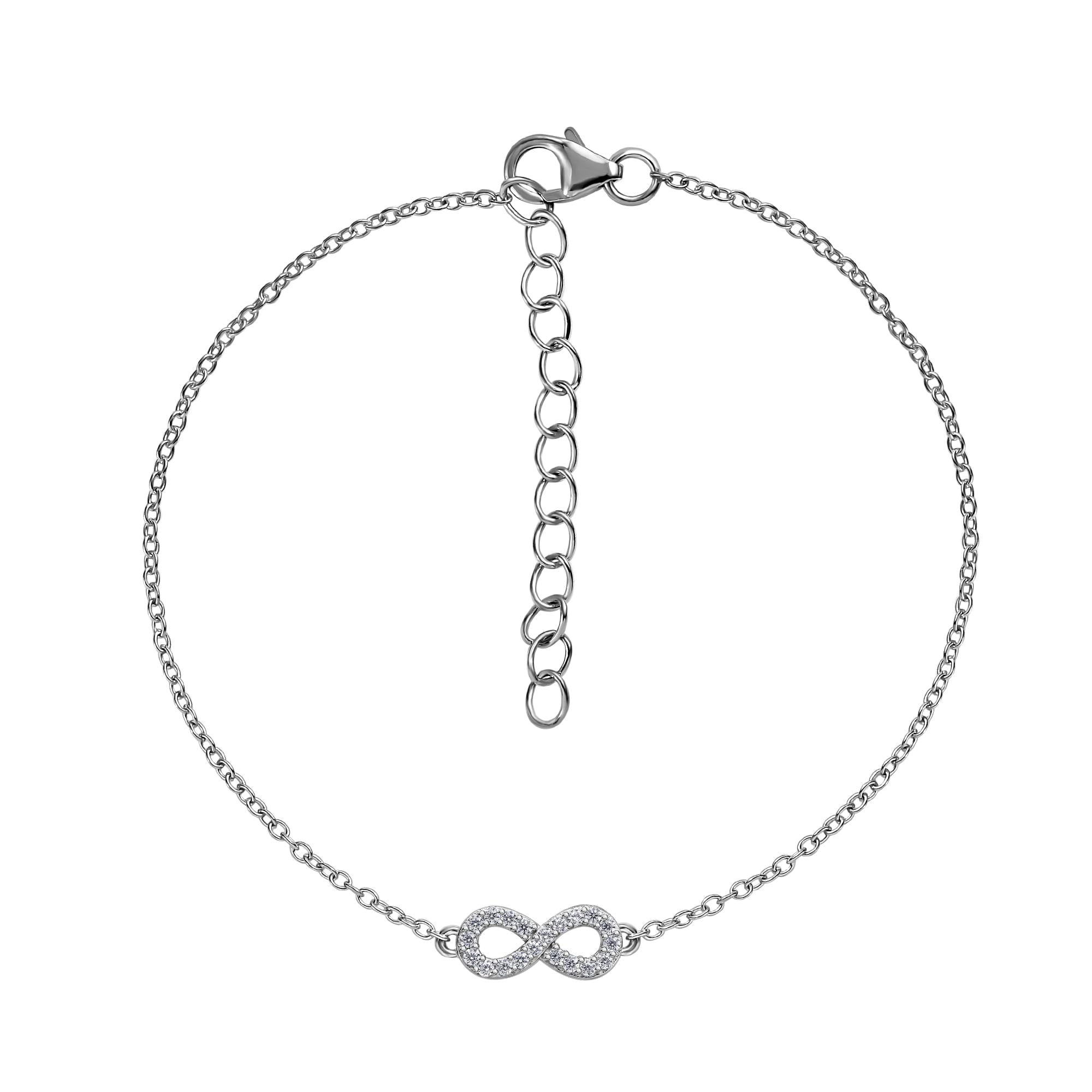 Ornate Jewels 925 Silver American Diamond Ad Infinity Shape Bracelet for Women and Girls | With Certificate of Authenticity & 925 Stamp | Life-time Warranty* (B08YJ1ZP89) Amazon Price History, Amazon Price Tracker