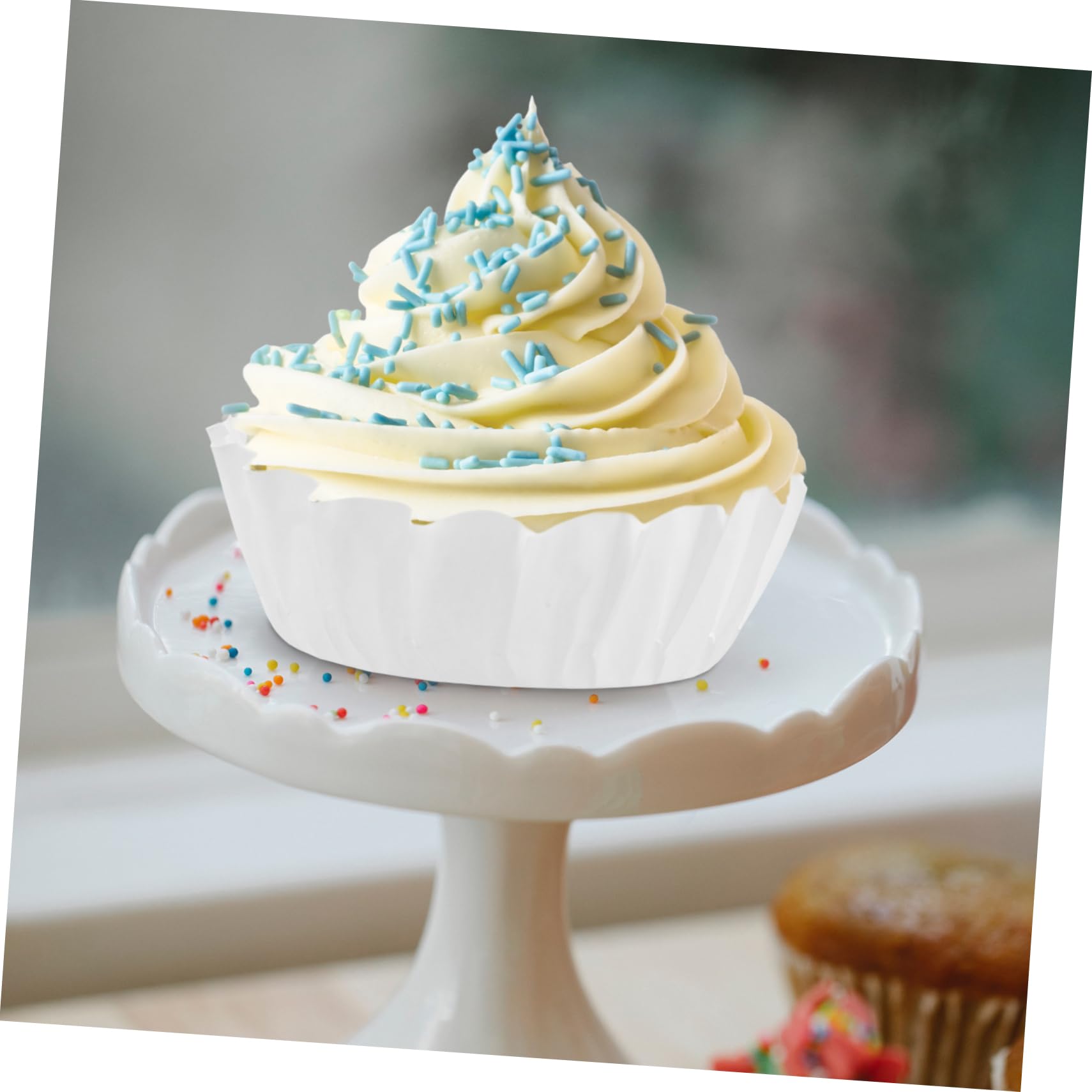 PRETYZOOM 250 Stk Baskisches Ölpapier Pergamentpapier Cupcake-Backförmchen Muffinförmchen für Cupcakes Muffin-Backförmchen Pappbecher einpacken Kuchen Muffinförmchen Silikonpapier Weiß