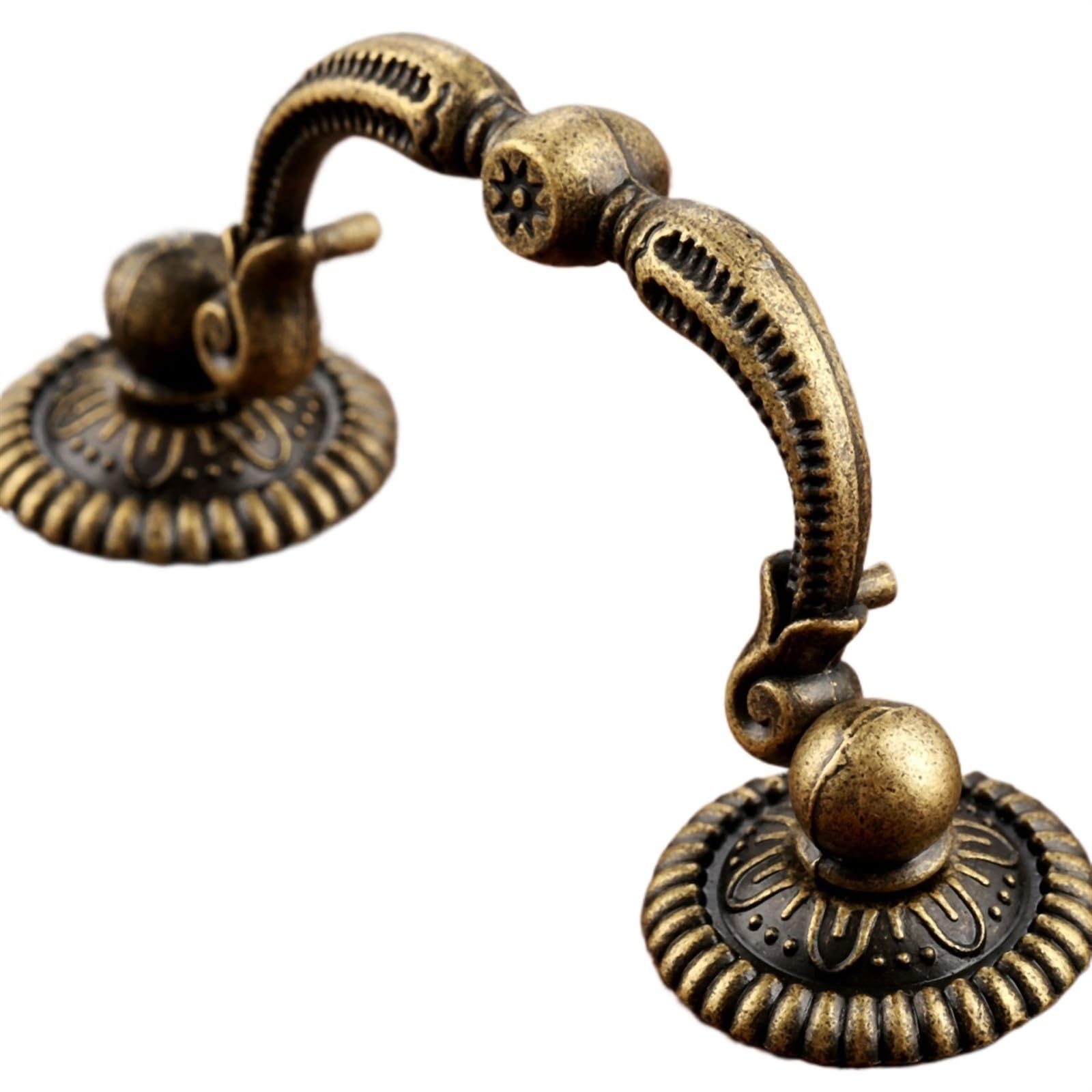 Manijas para muebles y pomos de cajón artesanales en bronce de 90x42 mm