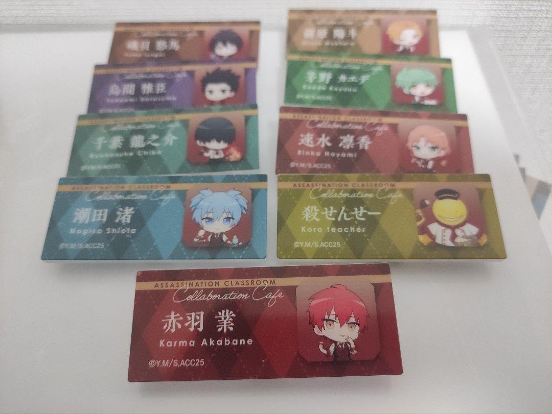 暗殺教室 コラボカフェ トレーディングネームバッジ スイーツ
