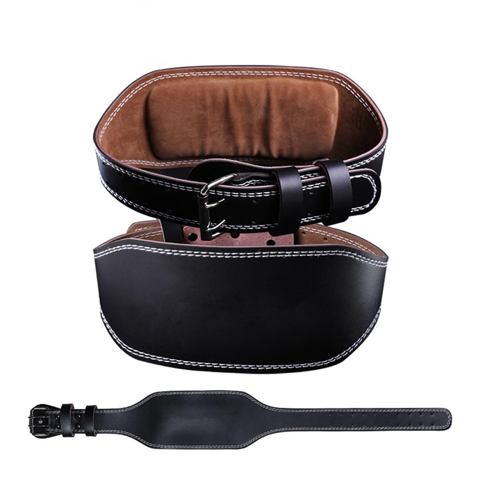 Cintura Sollevamento Pesi Cintura for sollevamento pesi in pelle | Cintura da palestra regolabile in pelle, fascia larga, unisex, for sollevamento pesi e supporto for la schiena