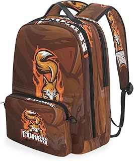 Fuoco Volpe Arancione Zaino per Bambini Studente Scolastico Zaino da Bookbag Borsa Del Libro con Borsa a tracolla per Ragazze Ragazzi