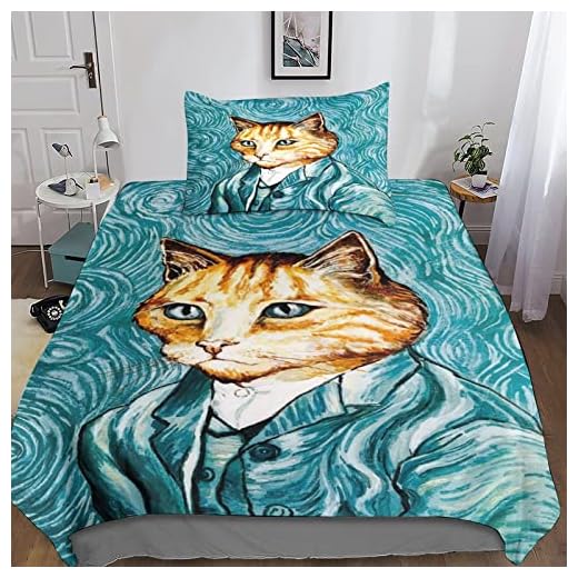 Juego De 3 Fundas Nórdicas Impresas 1664322893_7-Damion-Club-p-chelovek-KOT-Art-Pinterest-7 En 3D, con Funda De Almohada con Cremallera, Microfibra, Decorativas para Habitaciones Infantiles Single（13