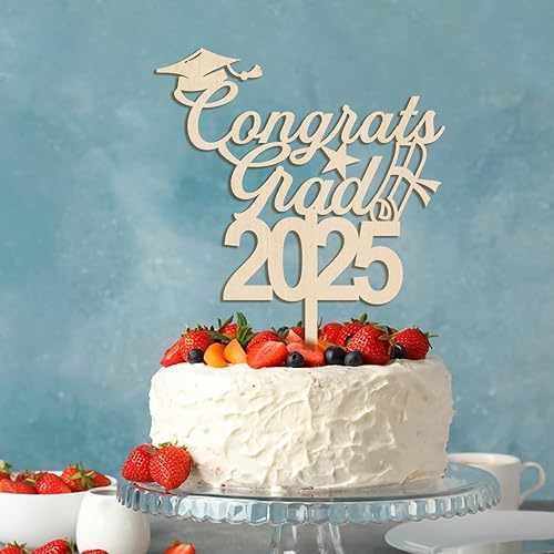 Decoración para pastel de graduación 2025, decoración de fiesta de graduación 2025, escuela secundaria, decoración de pastel de graduado