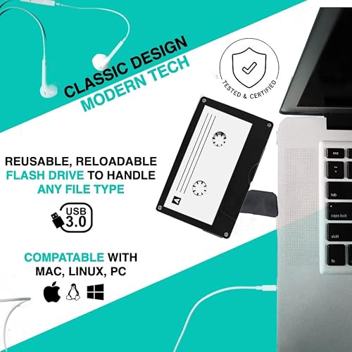 Mashtape Basics – Vintage Cool Design 32Gb. Cassette Tape Shaped Usb Flash Drive, Thumb Drive, Jump Drive For Thoughtful, Nostalgic Gift. Mixtape For Dj, Photographer #TOP2