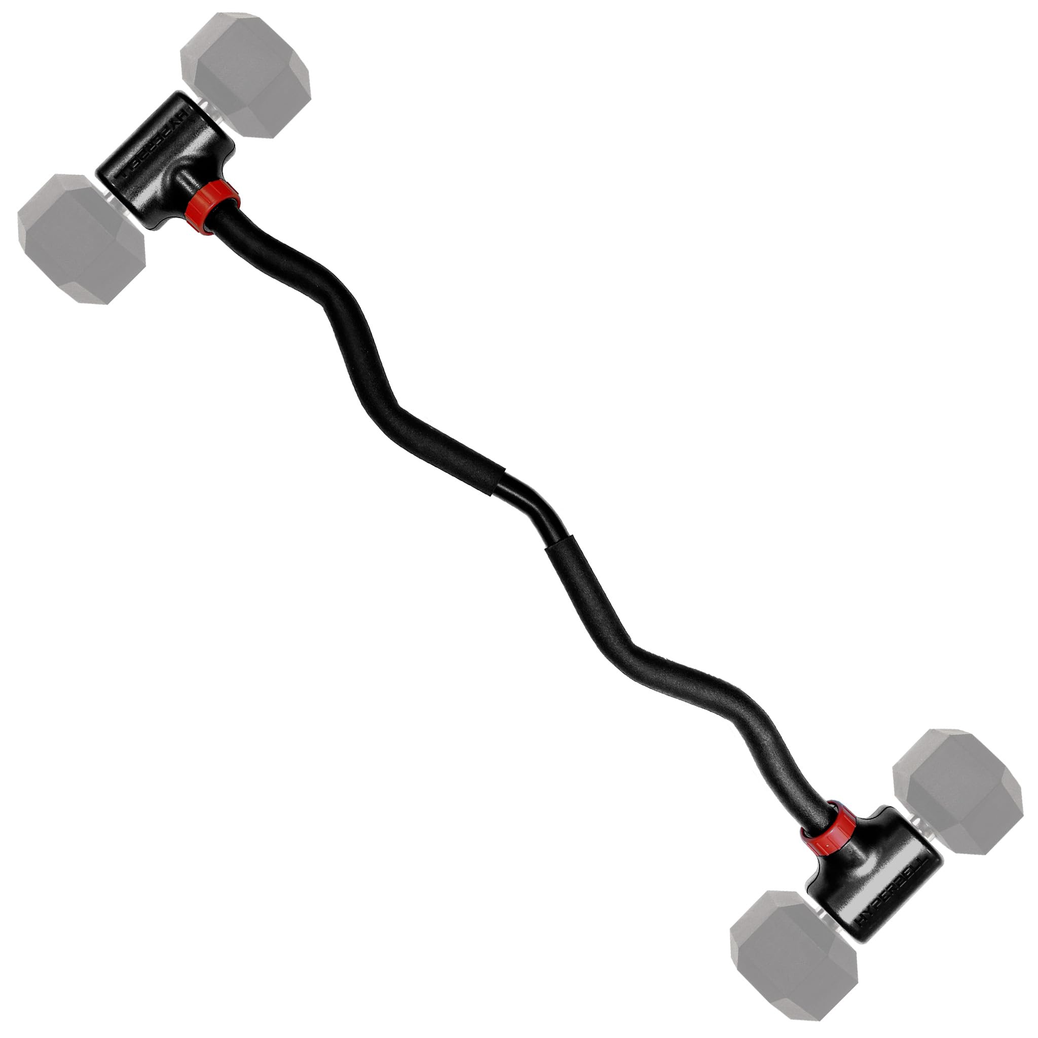Jayflex Hyperbell EZ Curl Bar Convert Dumbbells to Curl Barbell Set