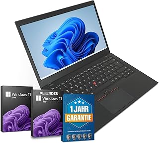 Lenovo ThinkPad T470s UltraBook, portátil Full HD de 14", Intel Core i5-6300U @ máx. 3 GHz, 8 GB, 256 GB SSD, Windows 11 Pro, antivírus grátis