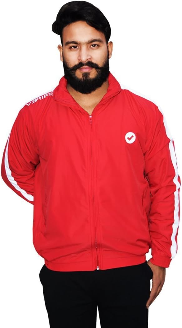 Verified Unisex Track Suit Upper Colour Red / White (XL
