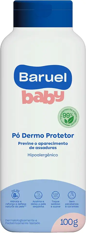 Talco Infantil Dermo Protector 100g - Baruel Baby