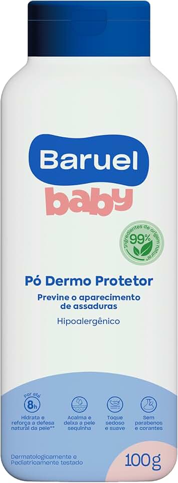 Talco Infantil Dermo Protector 100g - Baruel Baby