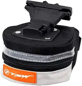 Bolsa De Selim Tsw Mod 04 Preta Cinza Canote Refletível Bike