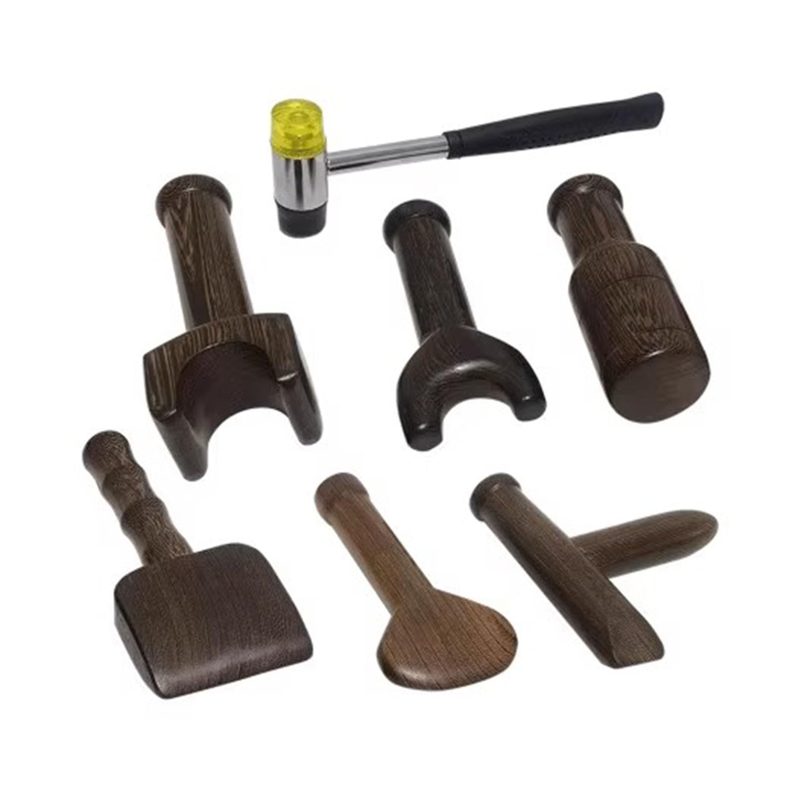 NICHOY Massage Trigger Point Back Muscle Percussion Wood,Corrective Spine Hammer Chiropractic Tool,Suitable for Joint Pain, Muscle Aches(7pcs)