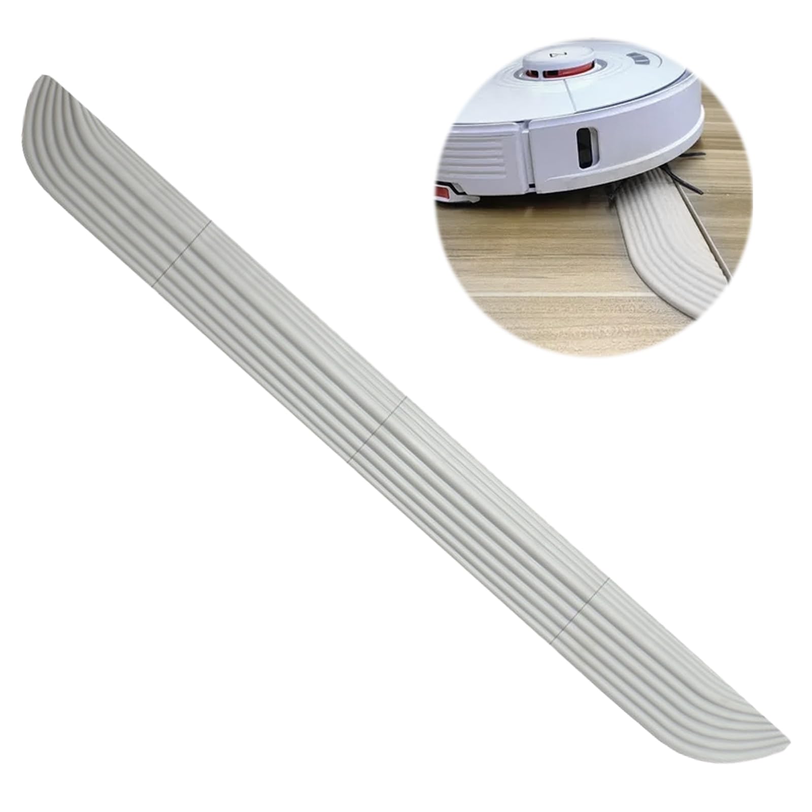 Bubuny Saugroboter Türschwellenrampe für Alle Staubsaugroboter, Türschwellenrampen Saugroboter, Kehrschwellenleiste für Haushalt, Flexibel Anpassbar, Antirutsch Staubsauger Roboter Rampe