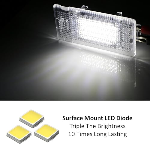 Miniatura 3 de iJDMTOY juego de luces de carga para la zona del maletero, LED, xenón, blancas, repuesto del fabricante del equipo original, para BMW 3 5 6 7 series