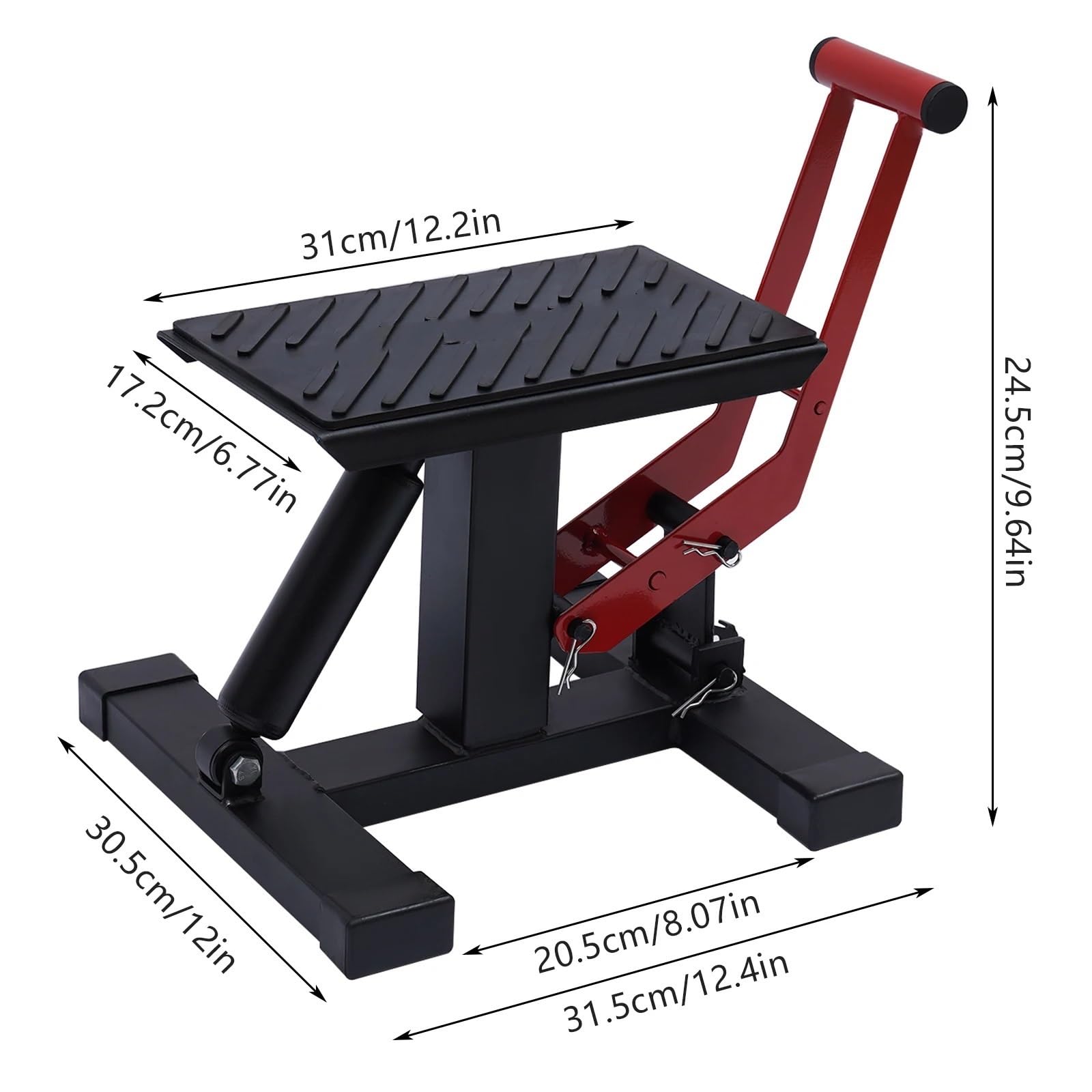 Soporte de elevación para motocicleta, carga máxima de 150 kg, universal para la mayoría de las motocicletas, soporte de reparación de motocicletas. Soporte Elevacion Moto Pata de Cabra Antideslizant