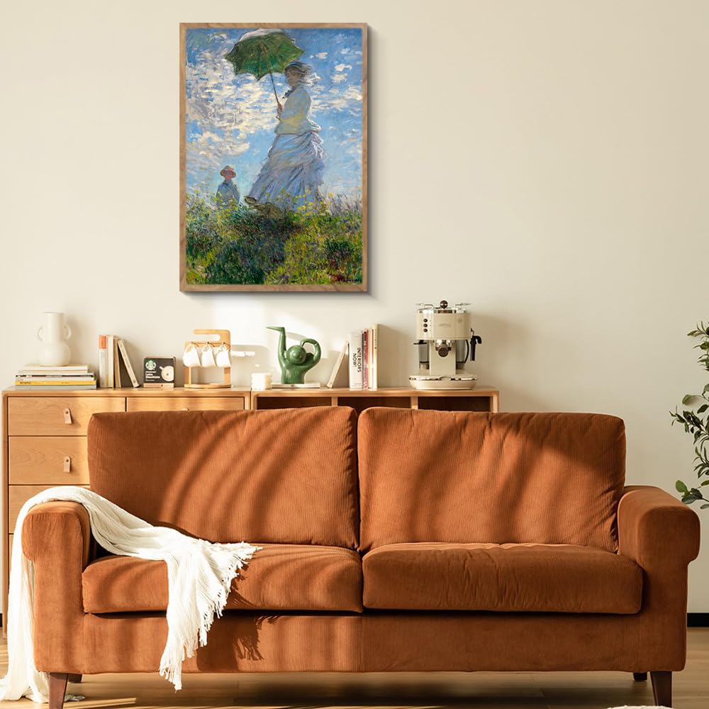 Amazon.co.jp: モネ「日傘の女」阪画屋 アートパネル アートボード