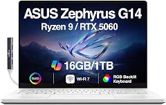 ASUS ROG Zephyrus G14 AI Gaming Laptop 14.0" ROG Nebula OLED 2.8K 500nits Display (AMD Ryzen 9 270, GeForce RTX 5060 8GB, 16GB LPDDR5X, 1TB SSD, RGB KYB, WiFi 7, Win 11 Pro) w/DKZ USB Port Expander - Best Deal Finder