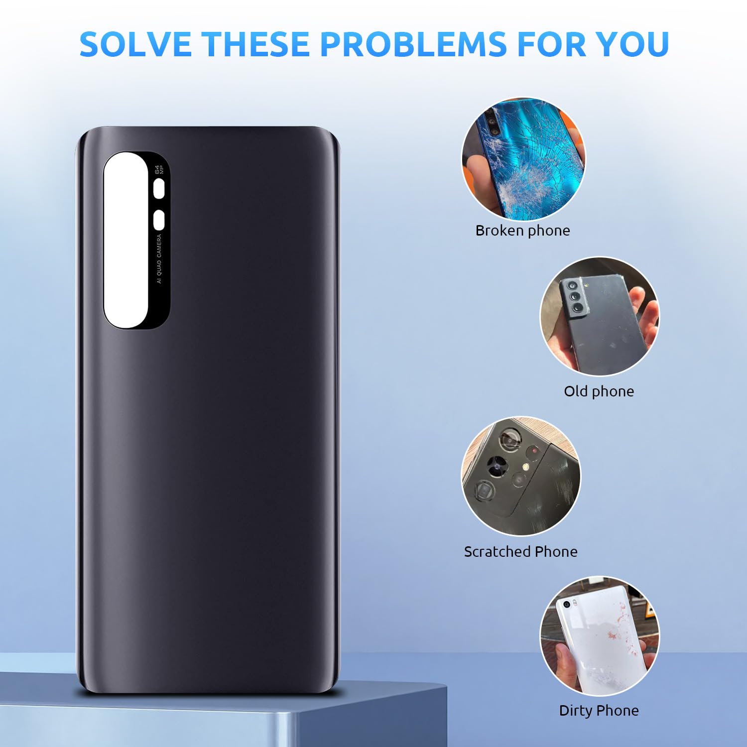 Amazon.com: Eonpam Back Glass Replacement for Xiaomi Mi Note 10
