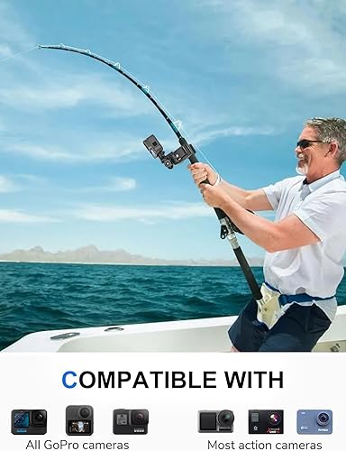 Miniatura 5 de Kolasels Soporte de abrazadera de cámara de pistolavarillaarco fácil de montar con 14 rosca para GoPro Hero 9876543+321 sesión de acción, accesorio