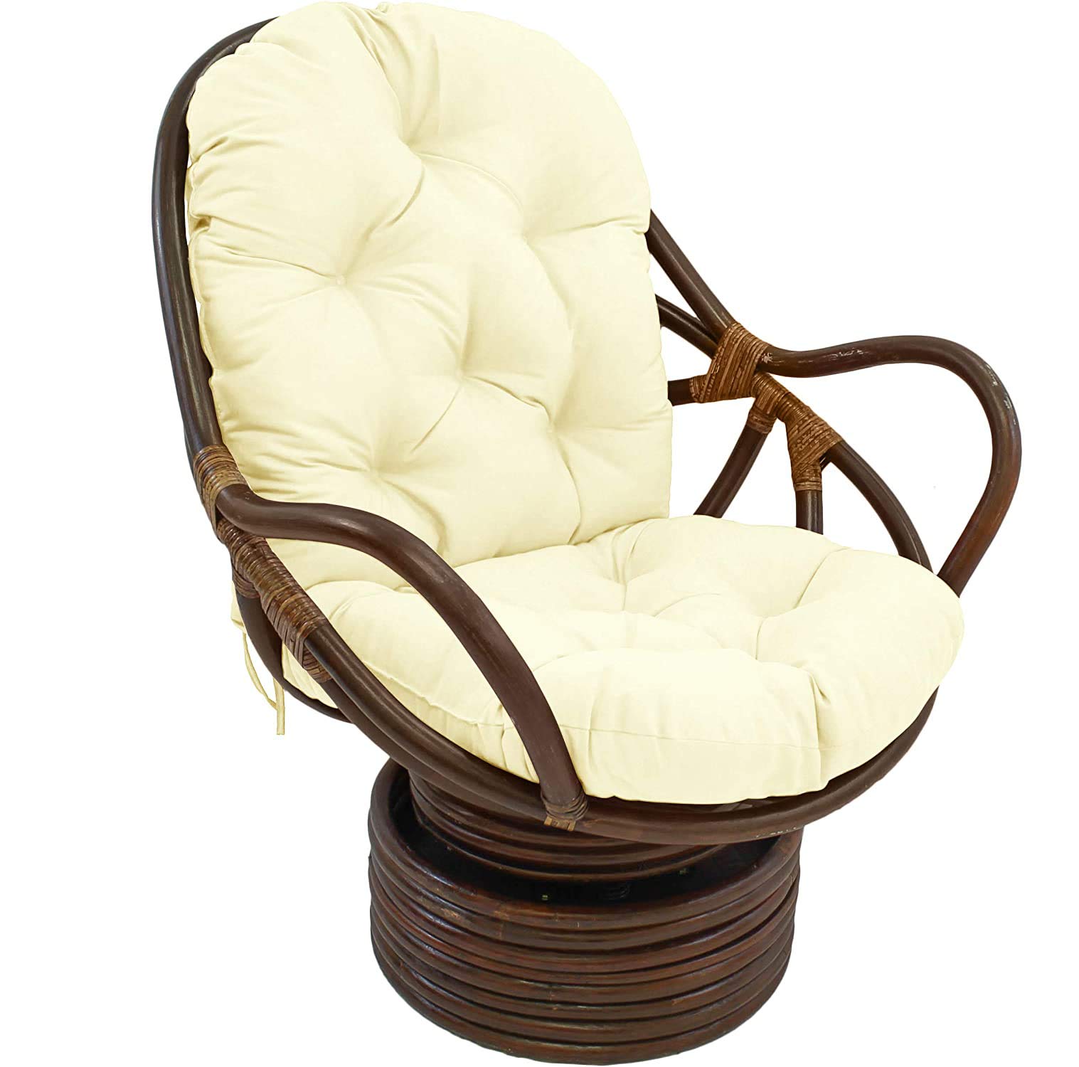 KKLTDI 48"X 24",Replacement Chair Cushion,Waterproof Not Rattan Frame For Patio Outdoor,Needles Solid Twill Swivel Rocker Chair Cushion