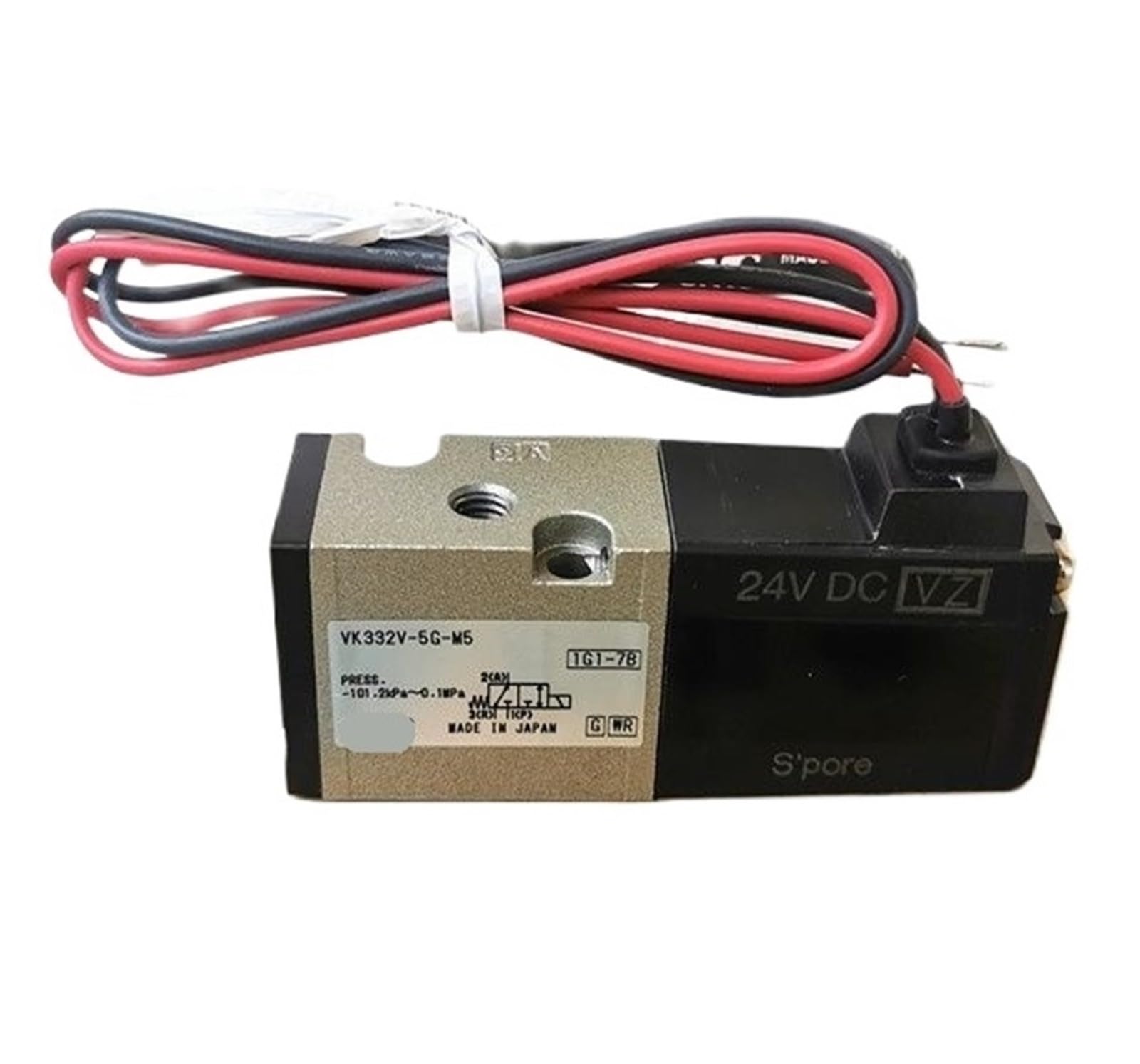 Électrovanne VK332V-5G-M5 distributeur pneumatique miniature monostable 24V DC