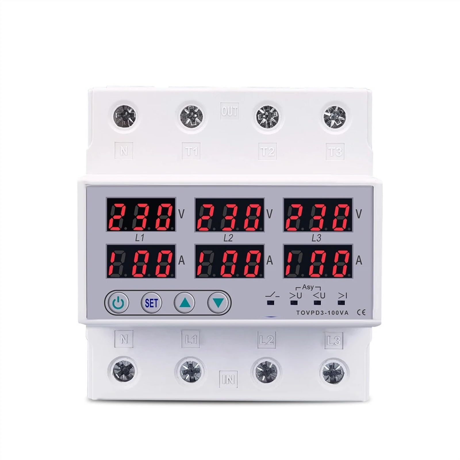 Voltmètre triphasé 100A pour éviter la sous-tension 3X220V - 7