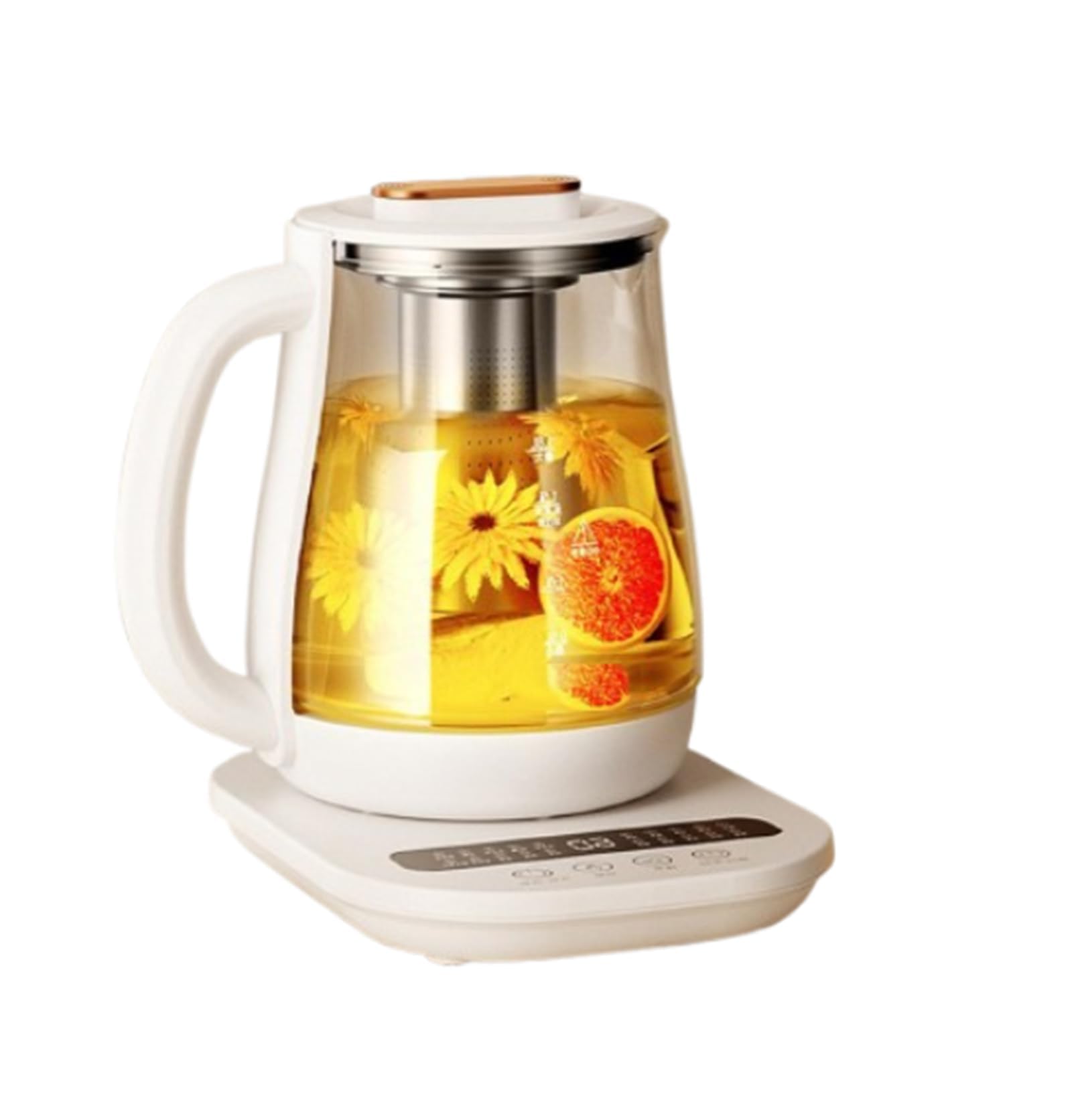 Genérico Hervidor eléctrico Health Pot, Capacidad de 1,8 L, 20 Funciones saludables, Apagado automático, Filtro de té extraíble, Vidrio.