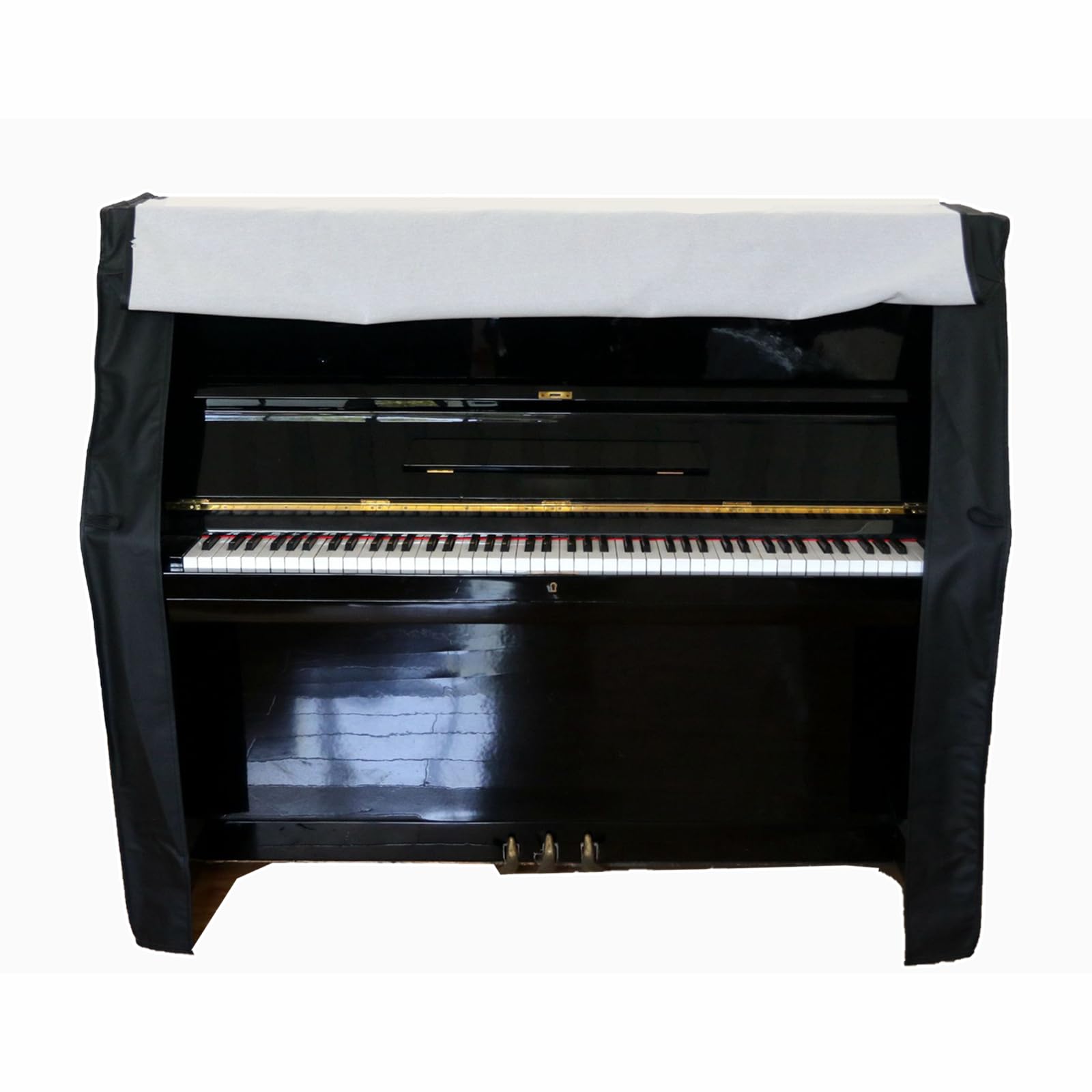 Housse piano droit pour éviter poussière et rayures avec velours doux