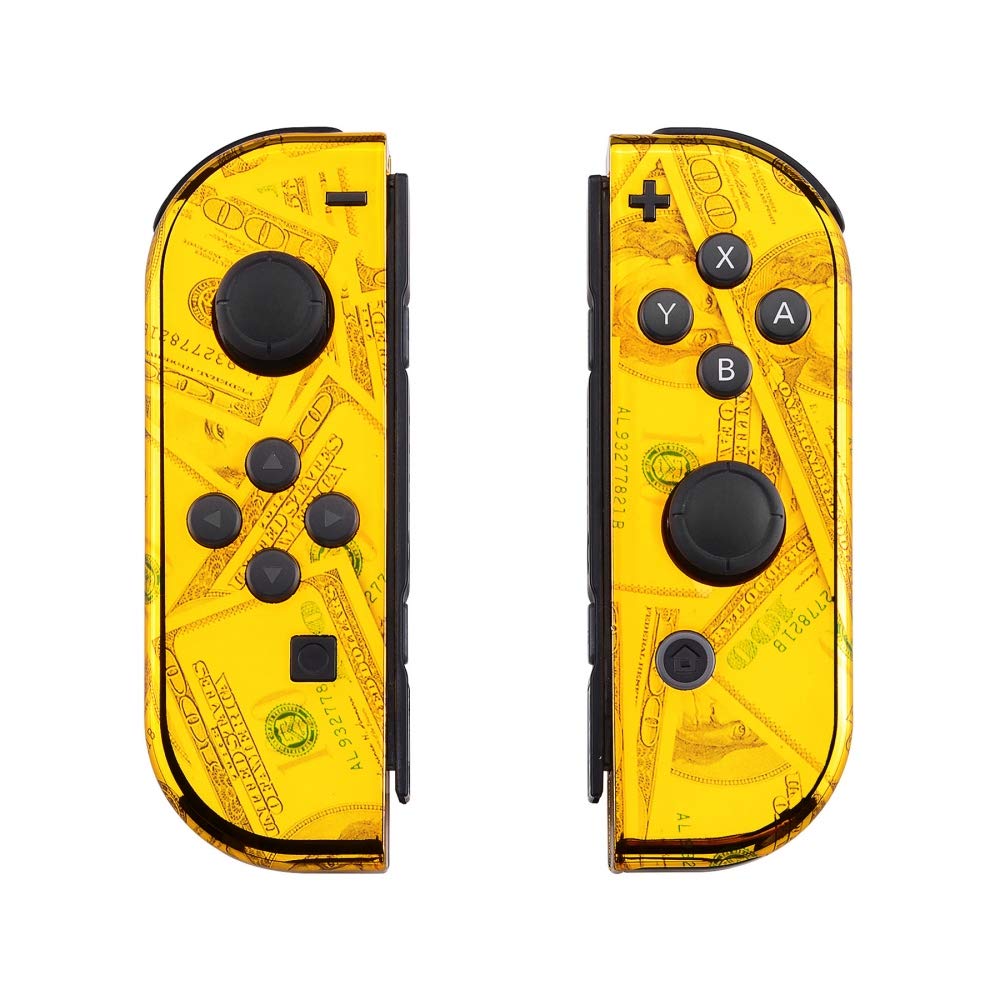 Buy eXtremeRate Chrome Gold 100 Cash Money Dollar Joycon Handheld