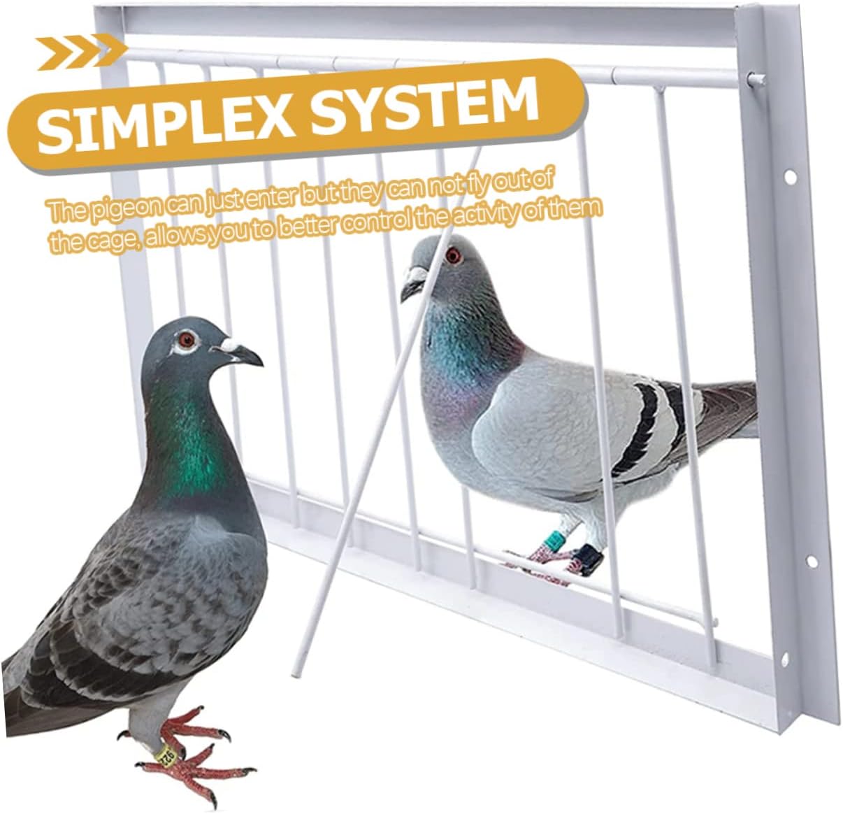 45 Pcs Pet Accessories Pet Supplies Curtain Accessories Horse Feed Bucket Covers Pigeon Catching Supplies Bird Cages Traps Bird Door Iron Bars Door Curtain Rods Door Bars for Bird