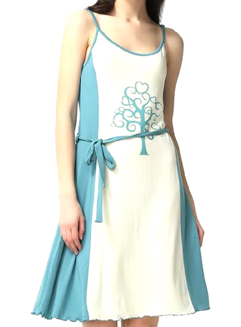 Womens Oversized Modal Cotton Braces Stretchy Knit Nightgown Green L, Green, US L=China XL-image-15