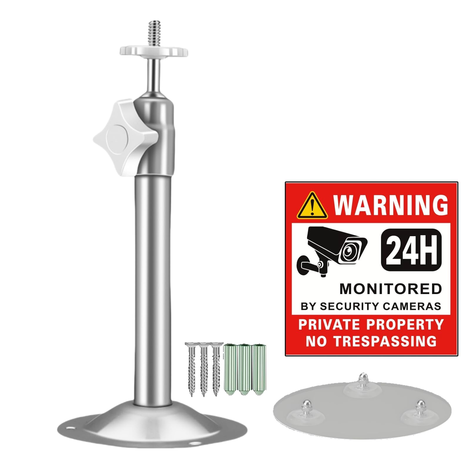 SamIdea Security Camera Mounting Bracket, Wall Ceiling Mounts Stand Holder Bracket Adjustable for PTZ Wireless Arlo Pro IP Camera CCTV Surveillance Camera (04 Steel Ceiling 17cm/6.69" Mount)